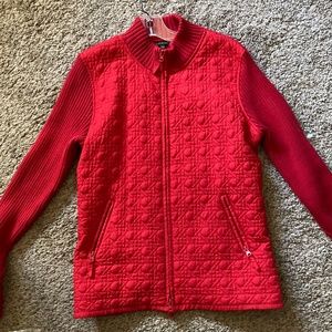 Harve Benard red sweater